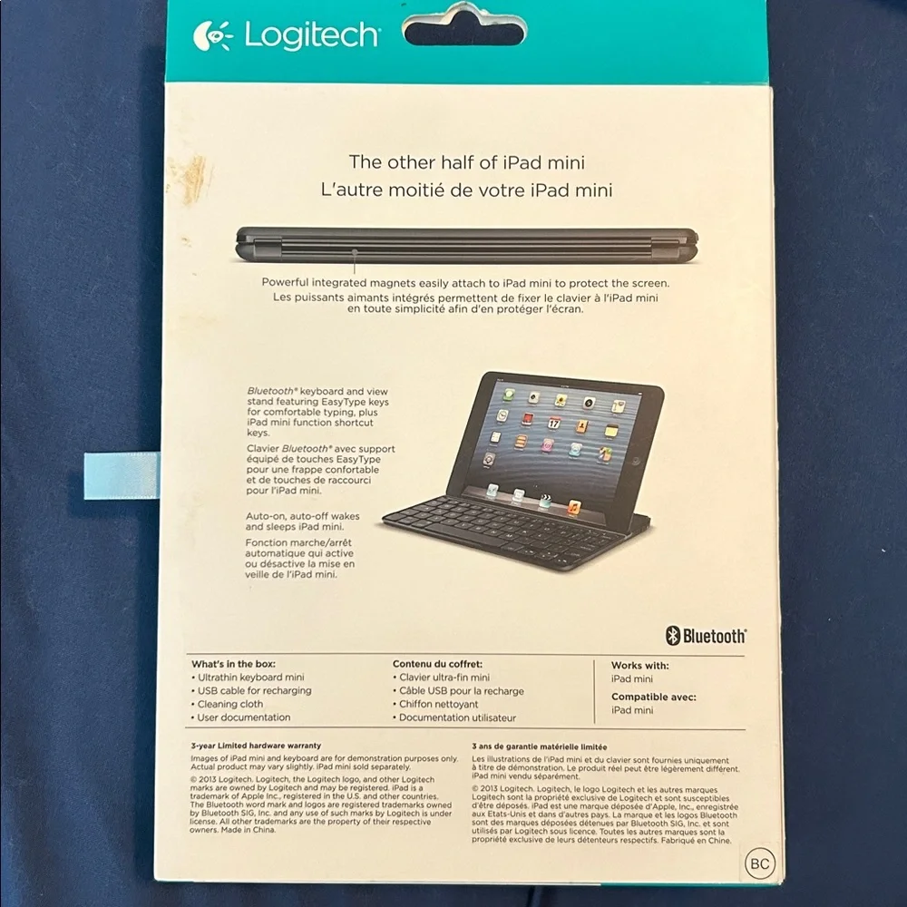 New Logitech Ultrathin Keyboard Mini for iPad Mini - Black
